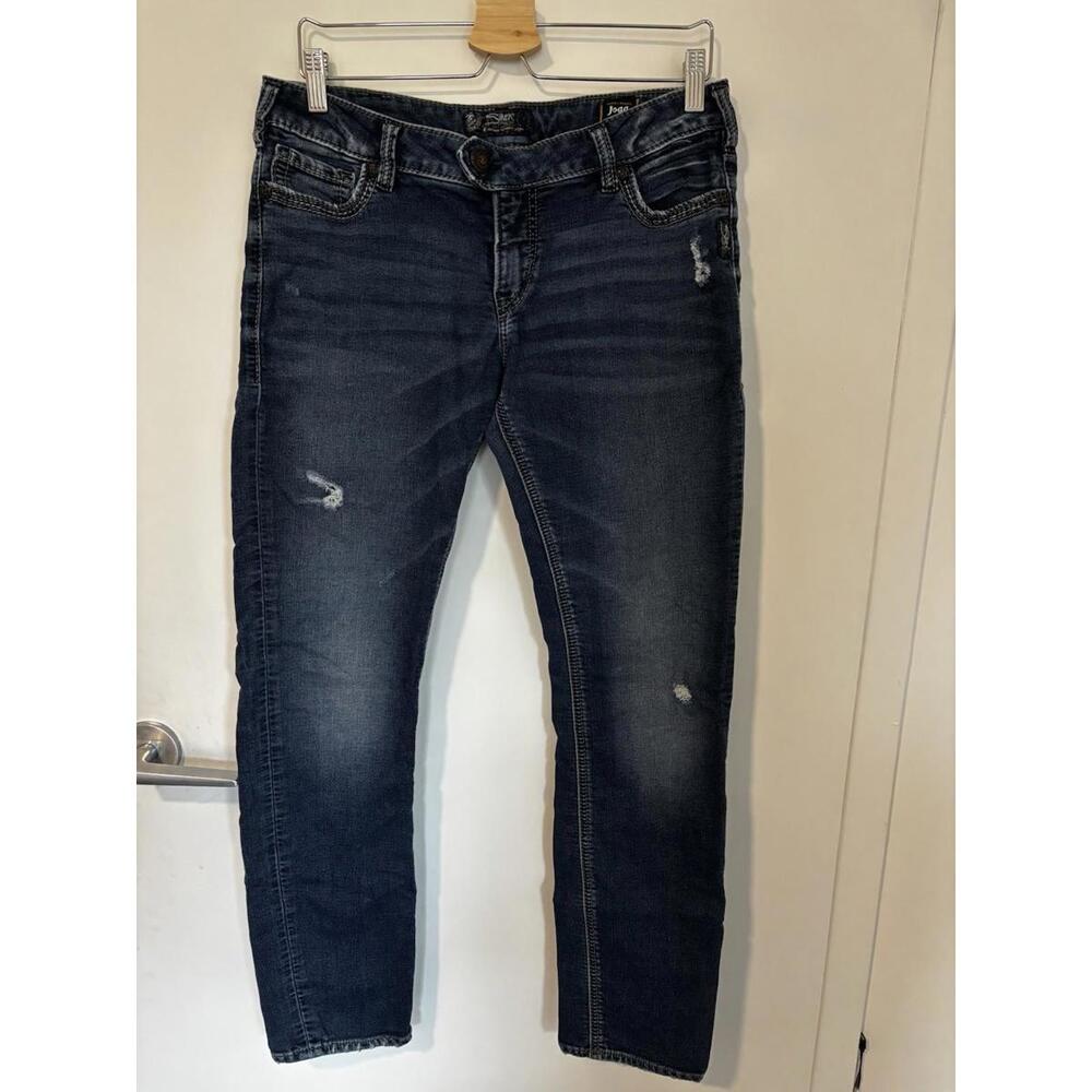 Silver Joga Tuesday Low Skinny Jeans Women’s W34 L31 Distressed Y2K– Great Shape